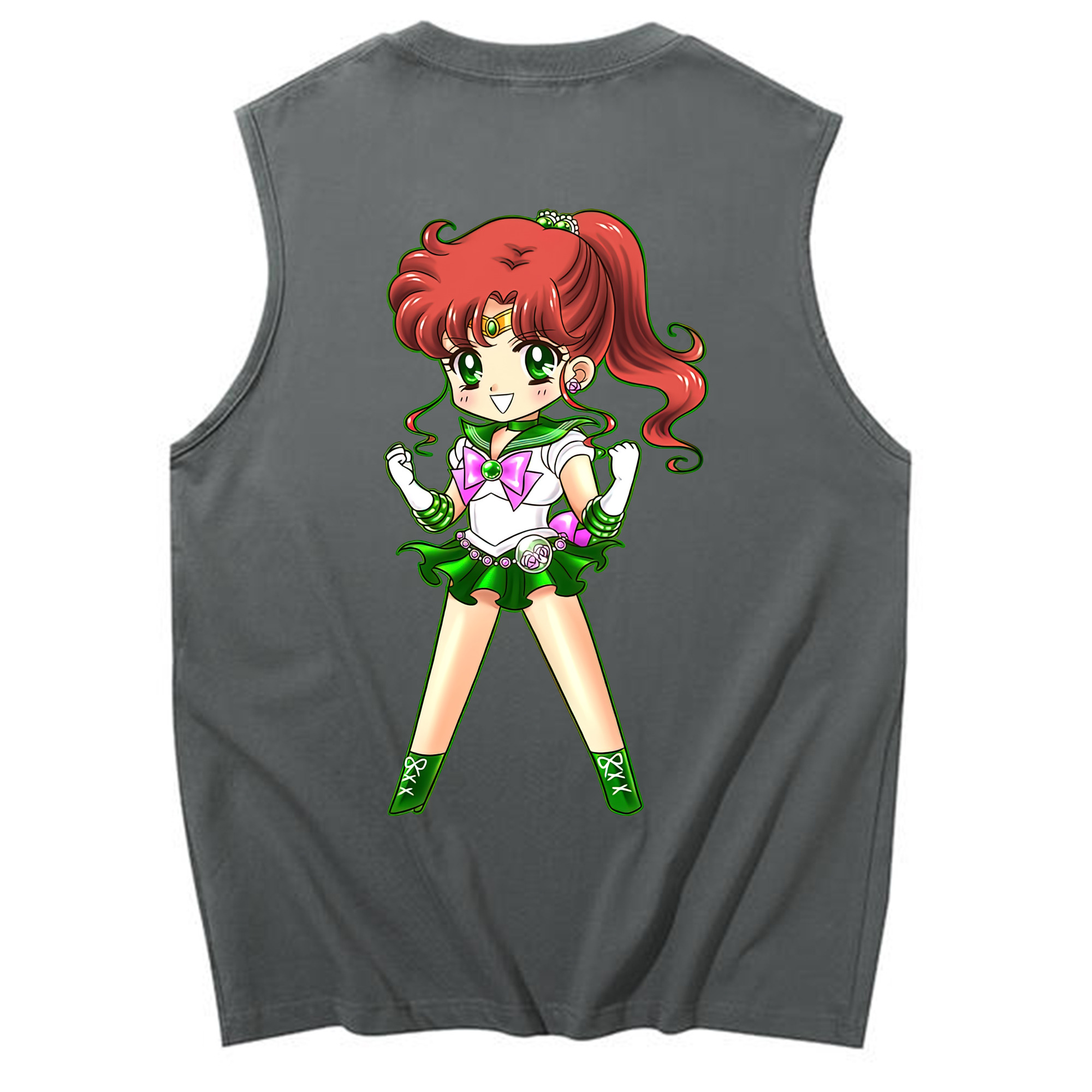 （画像用） 美少女戦士セーラームーン 木野 まこと きの まこと Sailor Moon Kino Makoto （セーラージュピター；Sailor Jupiter） コットン100％タンクトップ（背面プリント）